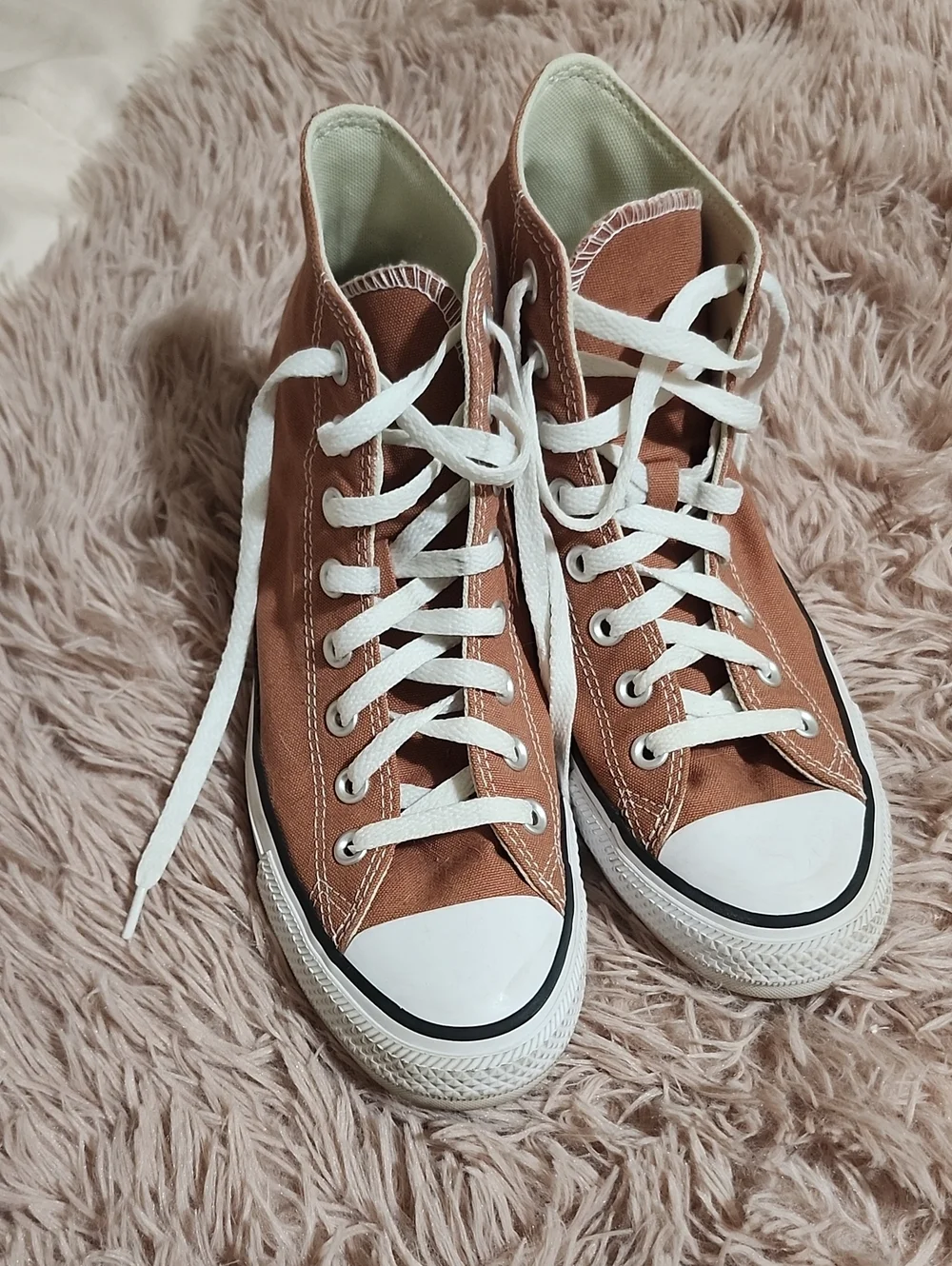 Converse High-Top Sneakers In Coral - Picture 1 of 4